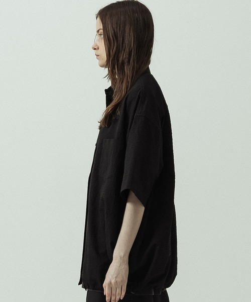 シャツ 半袖 「ZOZO限定」SLICK/スリック/Seersucker Gingham Check Drawstring Short Sleeve Shirt/シアサッカーギンガムチェックドローストリングショー… | SLICK | 09