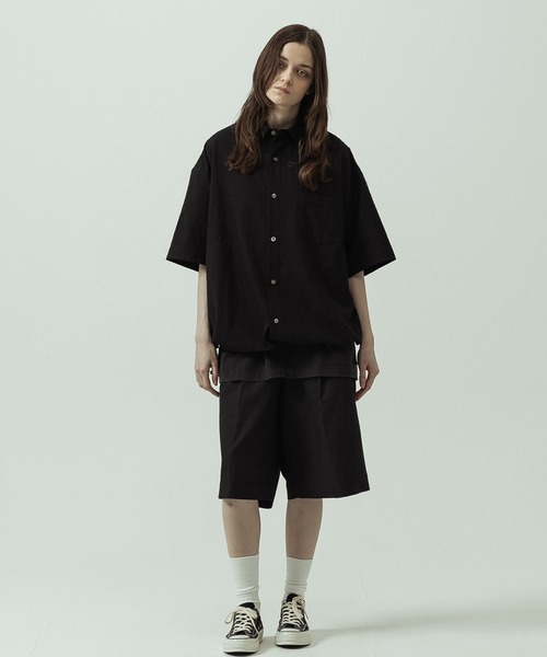 シャツ 半袖 「ZOZO限定」SLICK/スリック/Seersucker Gingham Check Drawstring Short Sleeve Shirt/シアサッカーギンガムチェックドローストリングショー… | SLICK | 13