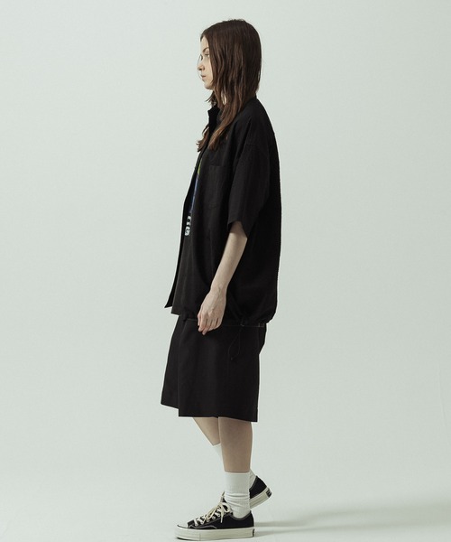 シャツ 半袖 「ZOZO限定」SLICK/スリック/Seersucker Gingham Check Drawstring Short Sleeve Shirt/シアサッカーギンガムチェックドローストリングショー… | SLICK | 18