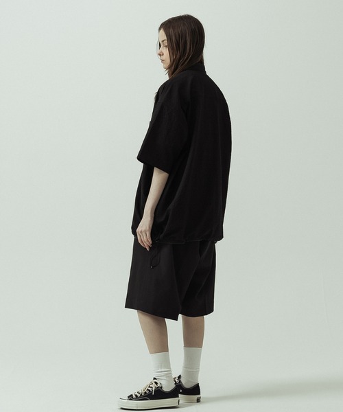シャツ 半袖 「ZOZO限定」SLICK/スリック/Seersucker Gingham Check Drawstring Short Sleeve Shirt/シアサッカーギンガムチェックドローストリングショー… | SLICK | 19