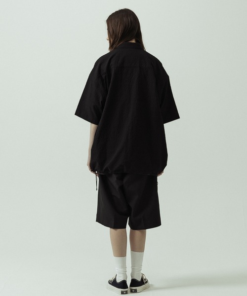 シャツ 半袖 「ZOZO限定」SLICK/スリック/Seersucker Gingham Check Drawstring Short Sleeve Shirt/シアサッカーギンガムチェックドローストリングショー… | SLICK | 20