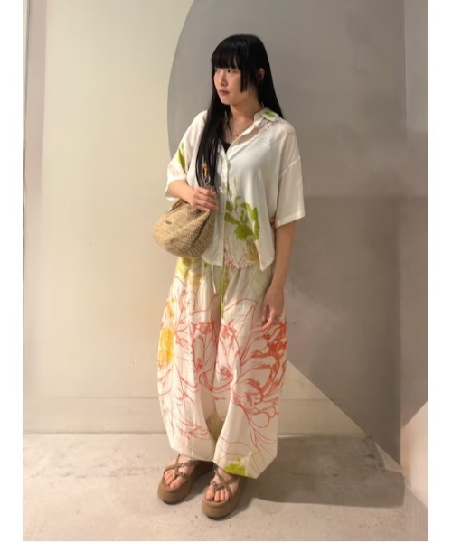 パンツ フラワーラインアートバルーンパンツ「2026秋冬新作」 レディース