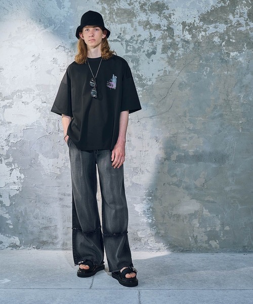 HARE（ハレ） デニムパンツ MEDIUM ブラック メンズ : ZOZOTOWN Yahoo 