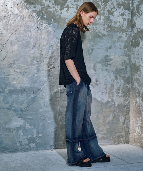HARE（ハレ） デニムパンツ MEDIUM ブラック メンズ : ZOZOTOWN Yahoo 