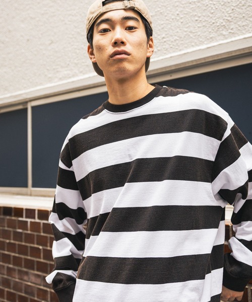 niko and…（ニコアンド） tシャツ USAコットンボーダーTシャツ メンズ