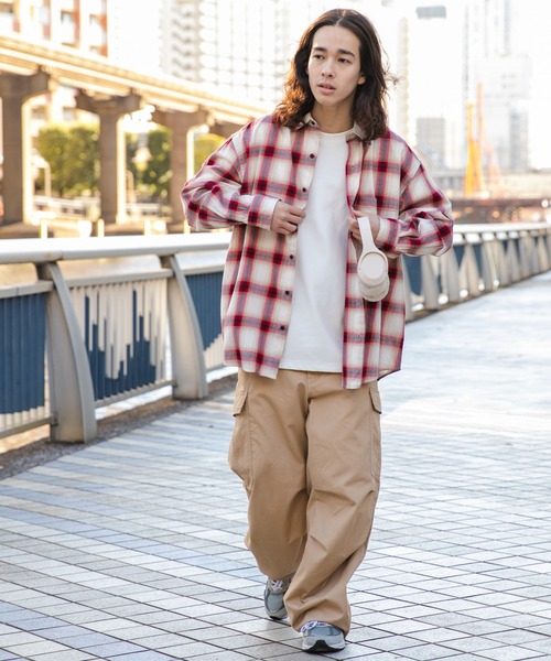「WEGO」 長袖シャツ LARGE ブラック系その他2 メンズ_画像4