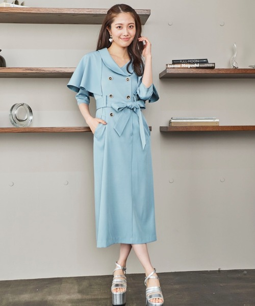 「REDYAZEL」 7分袖ワンピース MEDIUM ネイビー レディース_画像3