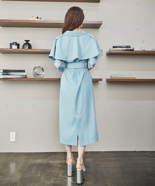 「REDYAZEL」 7分袖ワンピース MEDIUM ネイビー レディース_画像8