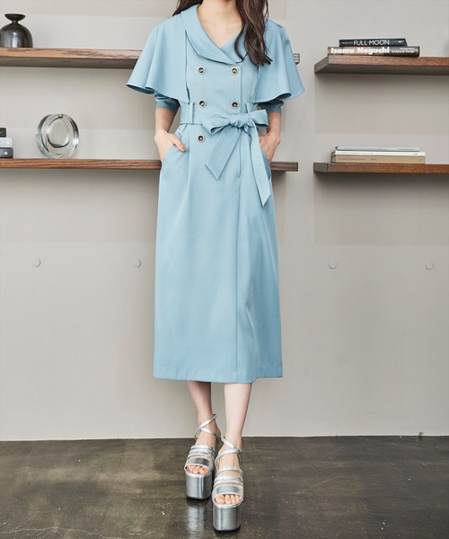 「REDYAZEL」 7分袖ワンピース MEDIUM ネイビー レディース_画像9