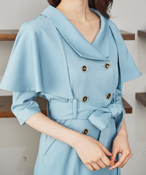 「REDYAZEL」 7分袖ワンピース MEDIUM ネイビー レディース_画像10