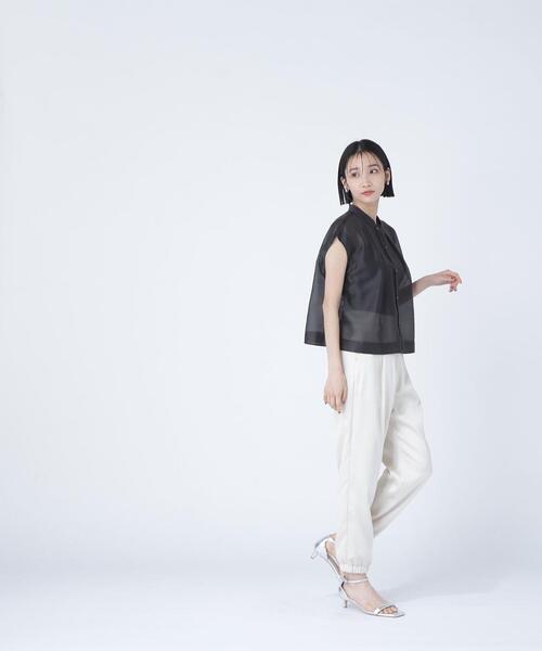 「NATURAL BEAUTY BASIC」 ノースリーブブラウス SMALL ブルー レディース_画像3
