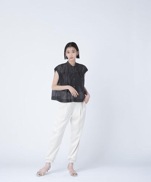 「NATURAL BEAUTY BASIC」 ノースリーブブラウス SMALL ブルー レディース_画像5