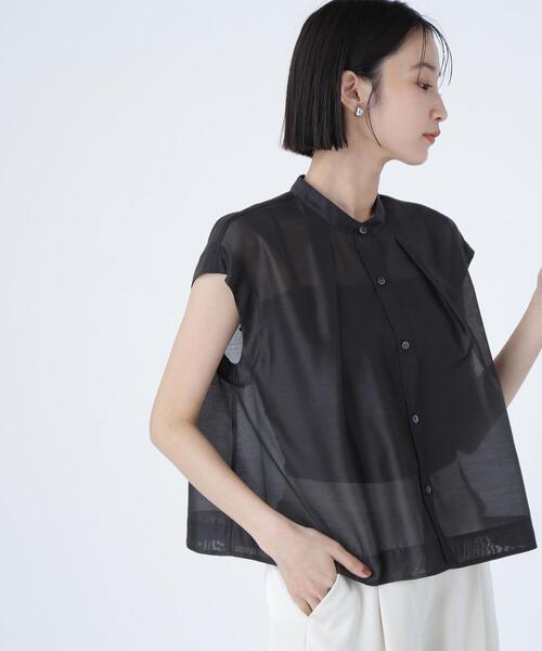 「NATURAL BEAUTY BASIC」 ノースリーブブラウス SMALL ブルー レディース_画像6