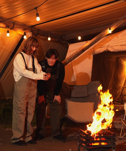 「OUTDOOR PRODUCTS APPAREL」 オーバーオール MEDIUM オリーブ メンズ_画像9