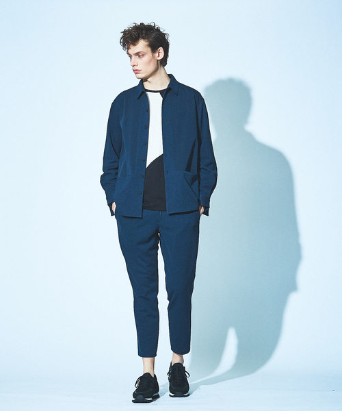 5351 POUR LES HOMMES シャツ 「セットアップ対応」麻調 裏メッシュ