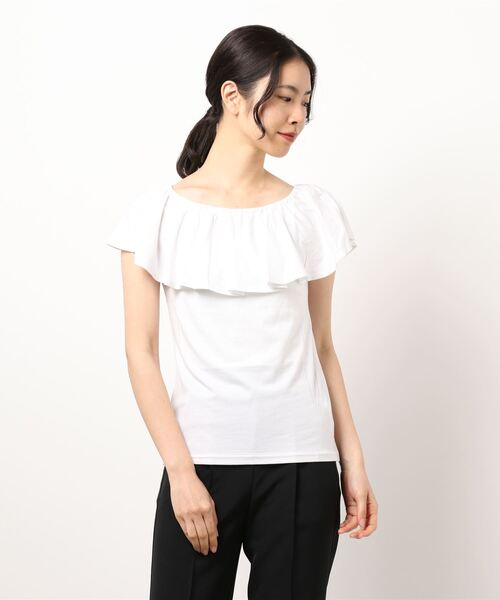 tシャツ 「Maunaloa」ストレッチフリルトップス レディース Maunaloa（ファッション） tシャツ 「Maunaloa」ストレッチ