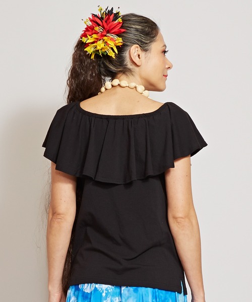 tシャツ 「Maunaloa」ストレッチフリルトップス レディース Maunaloa（ファッション） tシャツ 「Maunaloa」ストレッチ