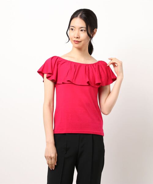 tシャツ 「Maunaloa」ストレッチフリルトップス レディース Maunaloa（ファッション） tシャツ 「Maunaloa」ストレッチ