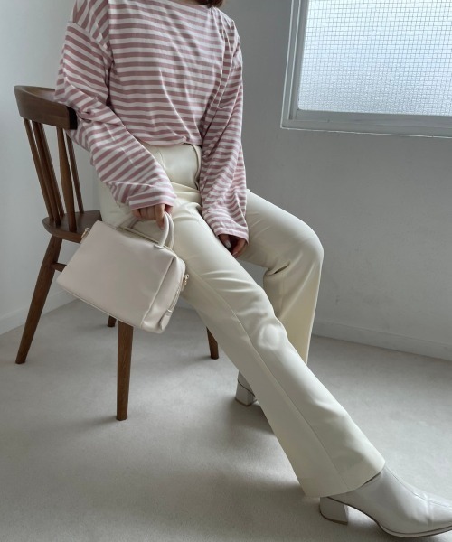 tシャツ Tシャツ ルーズなシルエットでこなれ感を。ゆったりボーダーロンT | one after another NICE CLAUP | 22