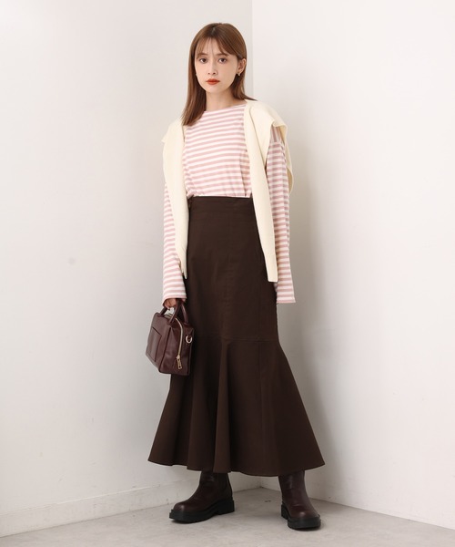 tシャツ Tシャツ ルーズなシルエットでこなれ感を。ゆったりボーダーロンT | one after another NICE CLAUP | 14