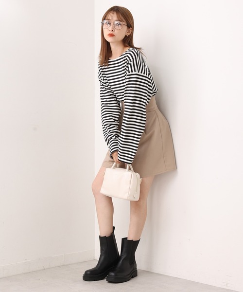 tシャツ Tシャツ ルーズなシルエットでこなれ感を。ゆったりボーダーロンT | one after another NICE CLAUP | 06