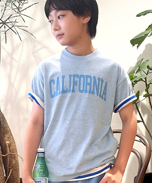GLAZOS tシャツ カラー杢天竺・接触冷感ドロップショルダー