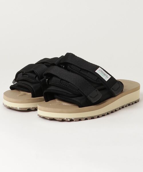 ≪SUICOKE≫Moto-Cab-Eco サンダル【ブラック＆ベージュ】 Suicokeのブラック＆ベージュ Moto-Cab-Eco サンダルがセール中