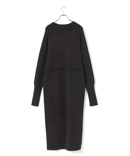 タグ付き新品未使用⭐︎アダムエロペ⭐︎ボレロドッキングニットワンピース ADAM ET ROPE'（アダムエロペ） ワンピース ボレロドッキングニット