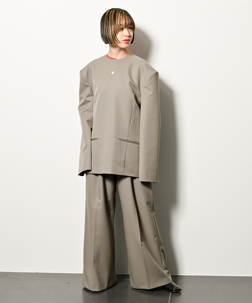 CITYSHOP（シティショップ） ジャケット ノーカラージャケット 2WAY