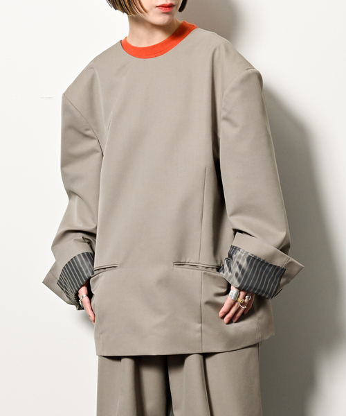 CITYSHOP（シティショップ） ジャケット ノーカラージャケット 2WAY