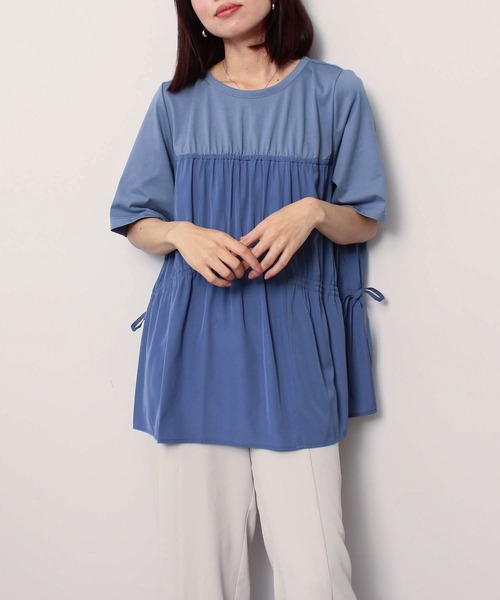 【未着用】23区 カットソー ビスチェ風 半袖 イエロー タグ付き 未着用】23区 カットソー ビスチェ風 半袖 イエロー タグ付き