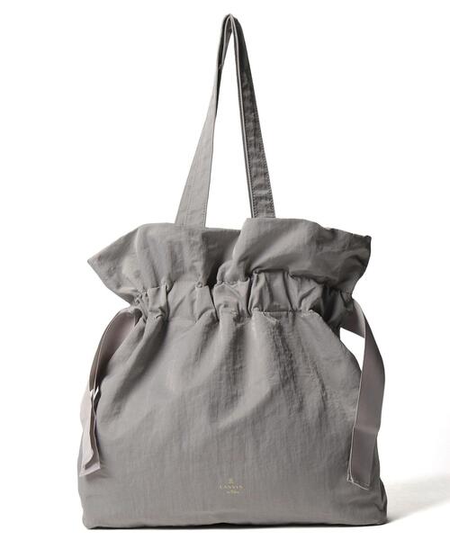 LANVINスポーツブラウン巾着型トートバッグ LANVIN en Bleu トートバッグ 巾着トート レディース : ZOZOTOWN