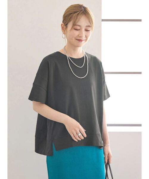 AMERICAN HOLIC tシャツ 接触冷感裾切り替えカットプルオーバー