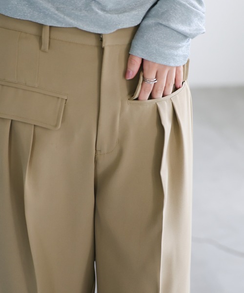 select MOCA（セレクトモカ） スラックス パンツ フロントフラップ