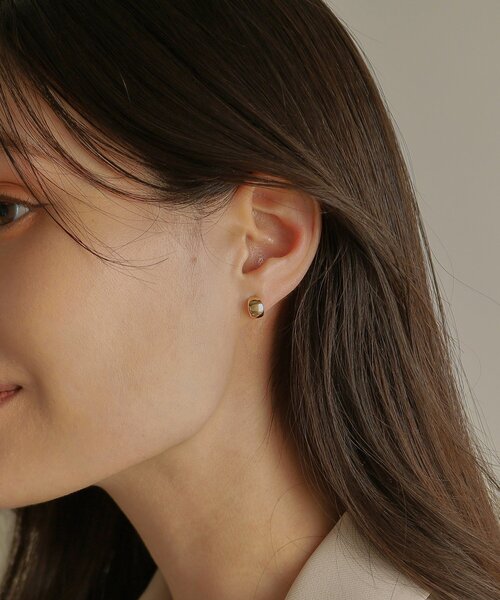 COCOSHNIK k10 ピアス K10スクリューチェーン フープピアス（ピアス） | COCOSHNIK