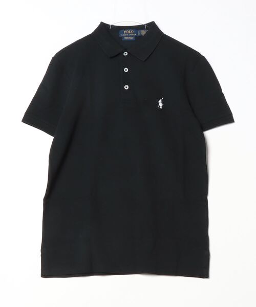 【未使用】POLO RALPH LAUREN スリムフィット　ポロシャツ　黒 POLO RALPH LAUREN ポロシャツ カスタム スリム フィット