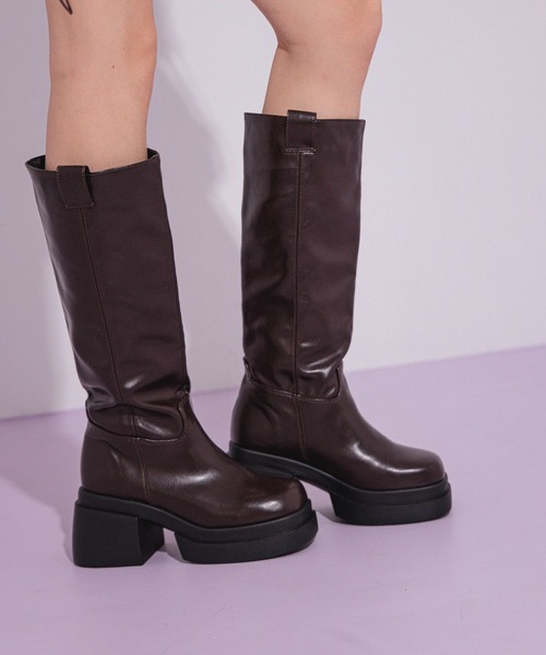 FOREVER21（フォーエバー21） ブーツ 「2024FW」厚底ロングブーツ