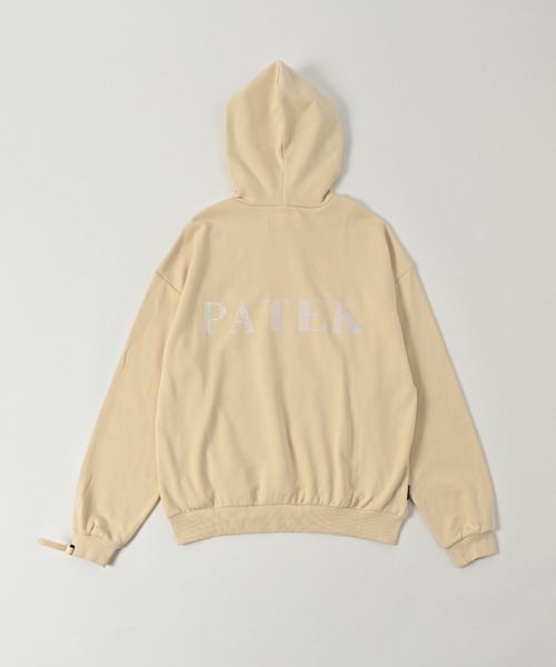 パーカー 「ADAMPATEK/アダムパテック」doubleside logo hoodie / 両面ロゴクラッシュフロッキープルパーカー レディース ADAM PATEK パーカー 「ADAMPATEK/アダムパテック」doubleside