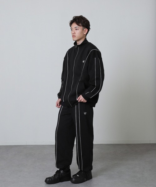 新品 HAMLET ラインスウェットパンツ 黒 ジョッパーズ トラック ジャージ ZIP FIVE スウェットパンツ ジャージ 「ZIP FIVE」 ワンポイント