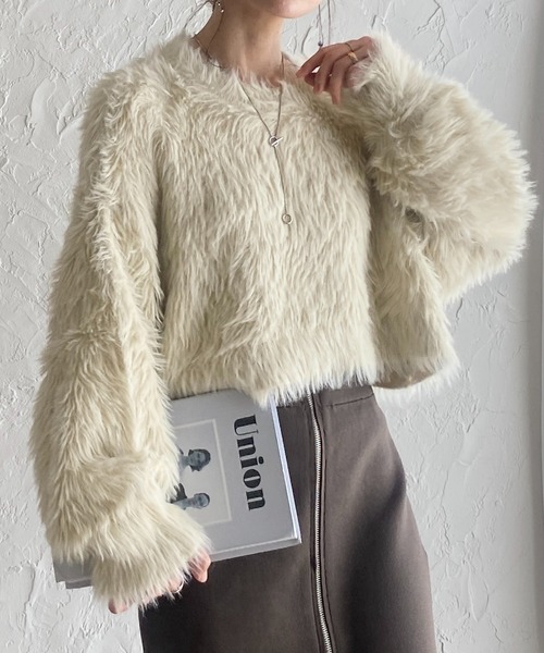 She's Closet ニット セーター ボリュームスリーブショート丈