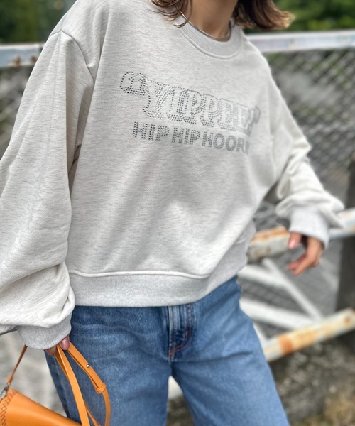 mi via loca トレーナー スウェット ウラケ ラインストーンロゴ