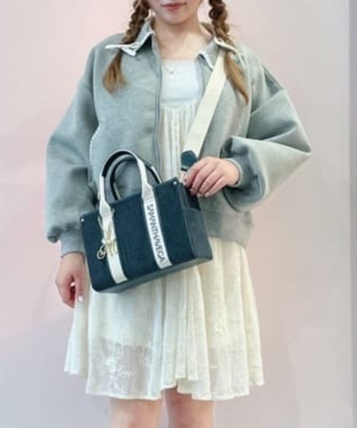 サマンサベガ（Samantha Vega ）/ロゴテープコーデュロイトート（小） Samantha Vega（サマンサベガ） ハンドバッグ ロゴテープコーデュロイ