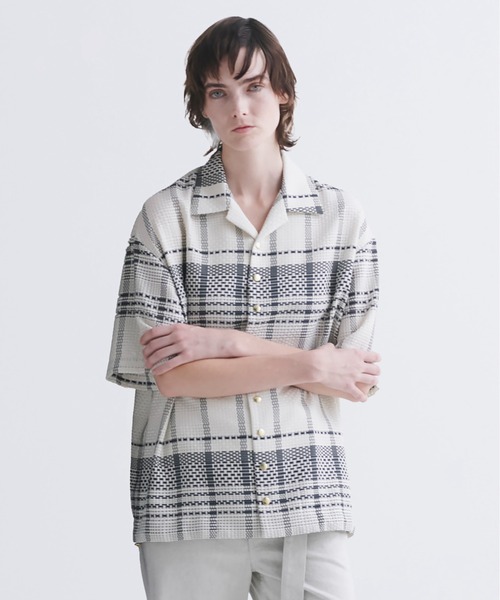 CULLNI（クルニ） コート ジャケット Sheer Tile Check Drawstring