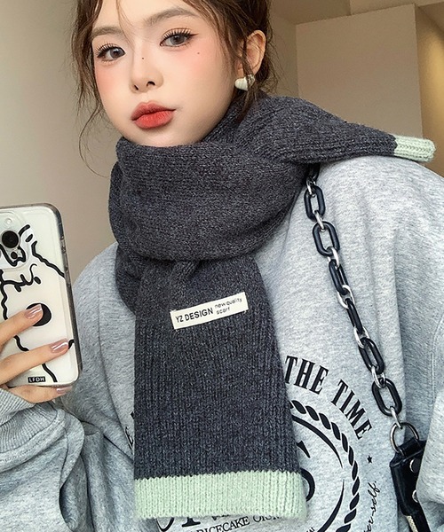 Girly Doll（ガーリードール） マフラー ストール バイカラーデザイン