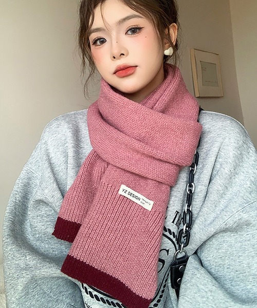 Girly Doll（ガーリードール） マフラー ストール バイカラーデザイン