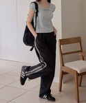 tシャツ フレンチパフスリーブ花柄カットソー ...の詳細画像4