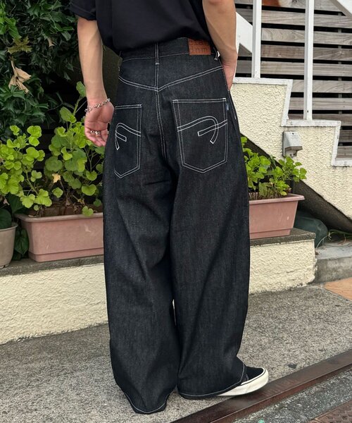 バギーワイドデニム CIAOPANIC ジーンズ 「cian denim/シアンデニム」バギーワイド