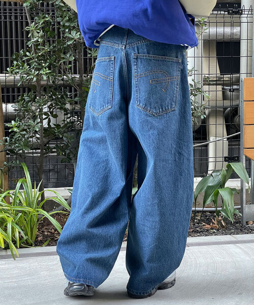 バギーワイドデニム CIAOPANIC ジーンズ 「cian denim/シアンデニム」バギーワイド
