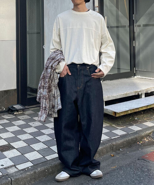 バギーワイドデニム CIAOPANIC ジーンズ 「cian denim/シアンデニム」バギーワイド
