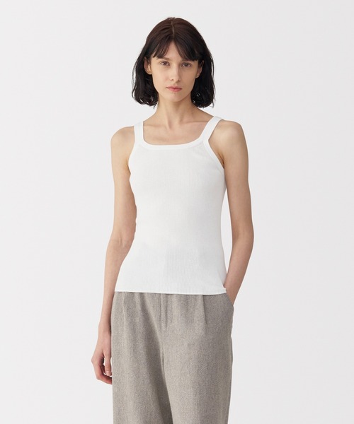 MUJI Labo タンクトップ ノースリーブ 「MUJI Labo」婦人 強撚コットン